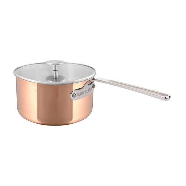 Mauviel M'COPPER 360 Copper Sauce Pan With Stainless Steel Handle, 1.9